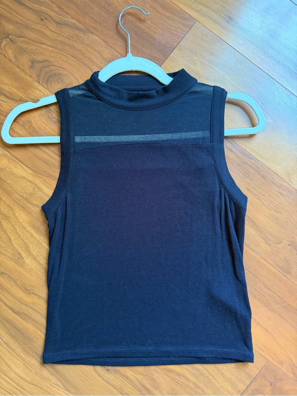 Guess Black Mock Neck Sleeveless Tank Top